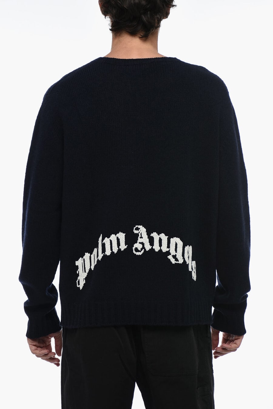 Palm Angels 2405~Wool-Blend Sweater with Embroidered Logo