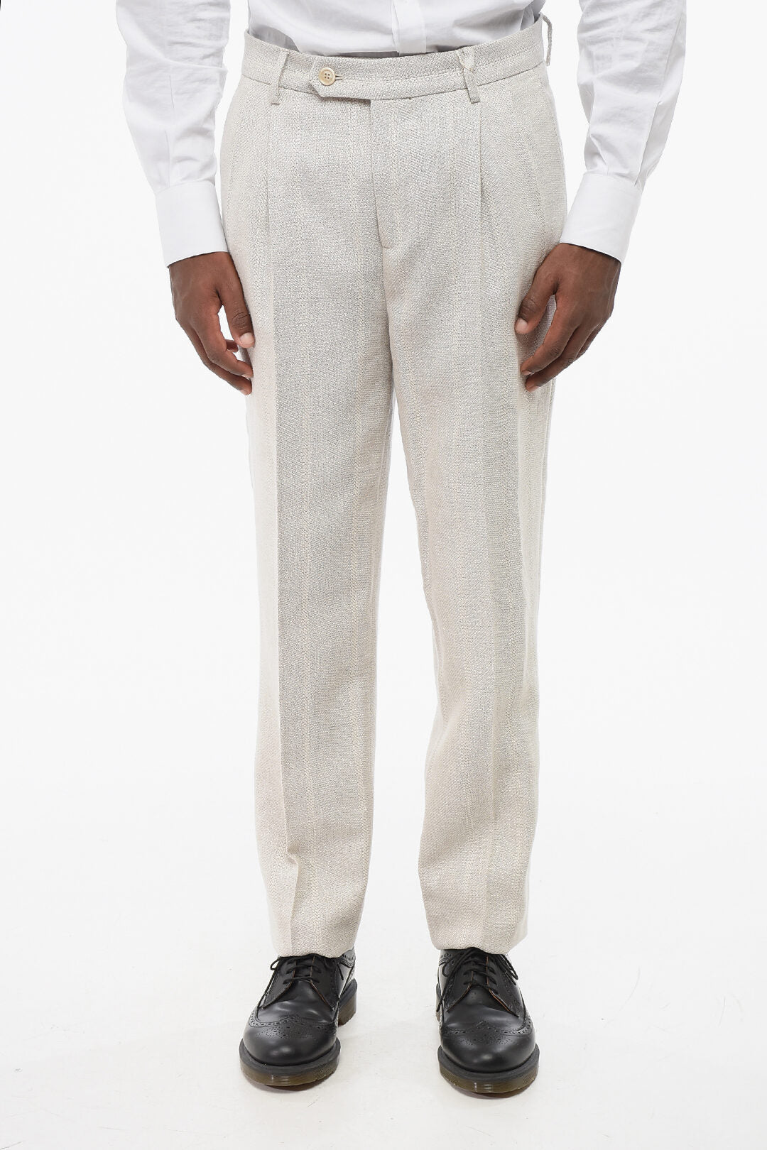 Brunello Cucinelli 2470~2-Pleat Linen-Blend Trousers