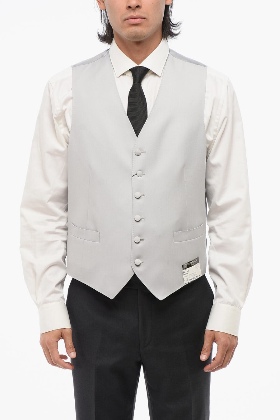 Corneliani 2470~6-Button Wool Waistcoat