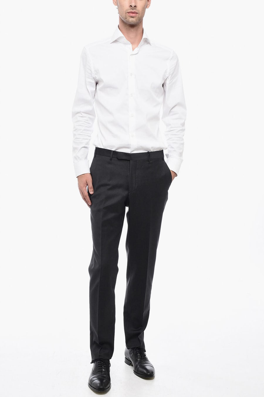 Corneliani 2470~CC COLLECTION Virgin Wool Trousers REFINED, view 4