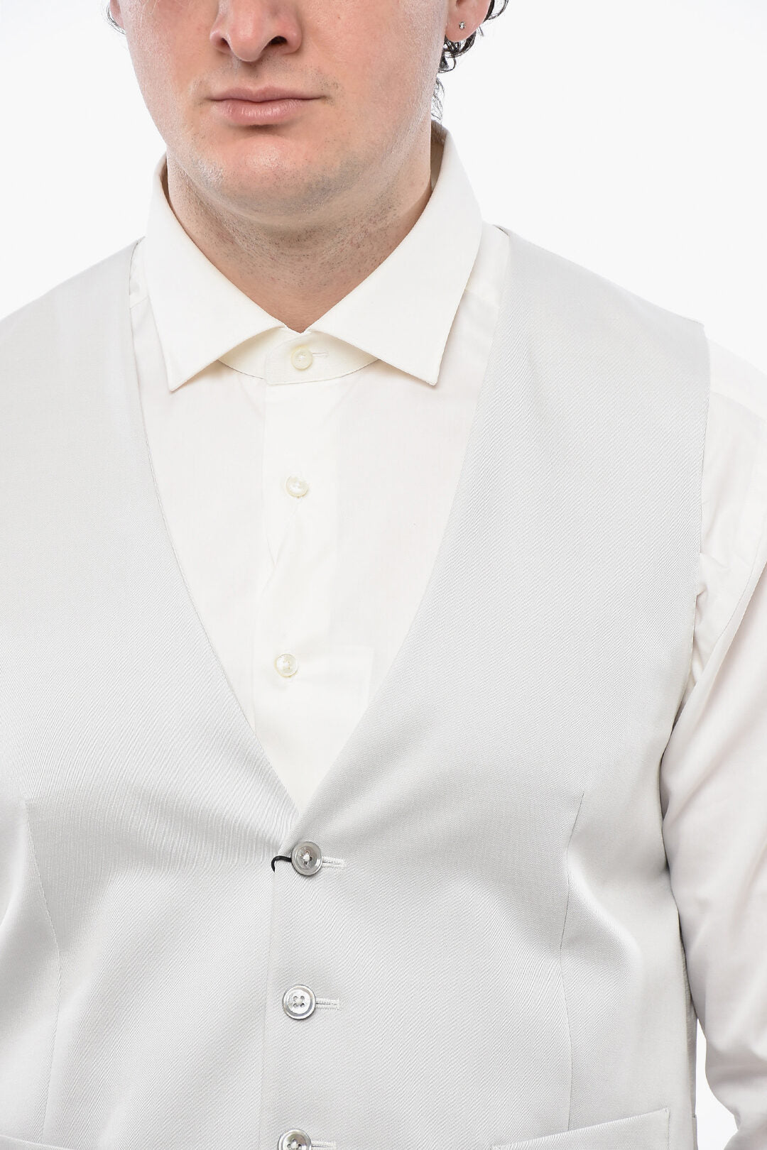 Corneliani 2470~CC COLLECTION Wool-Blend Waistcoat CERIM.REWARD with Back Martingale