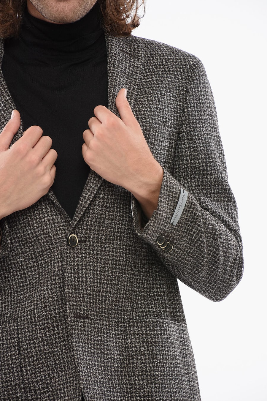 Nino Danieli 2470~Checked Blazer with Patch Pockets, view 3