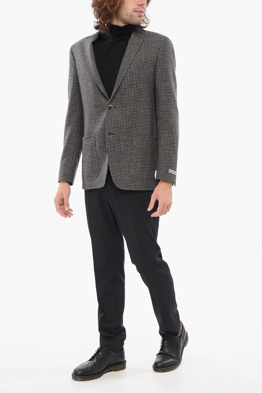 Nino Danieli 2470~Checked Blazer with Patch Pockets, view 4