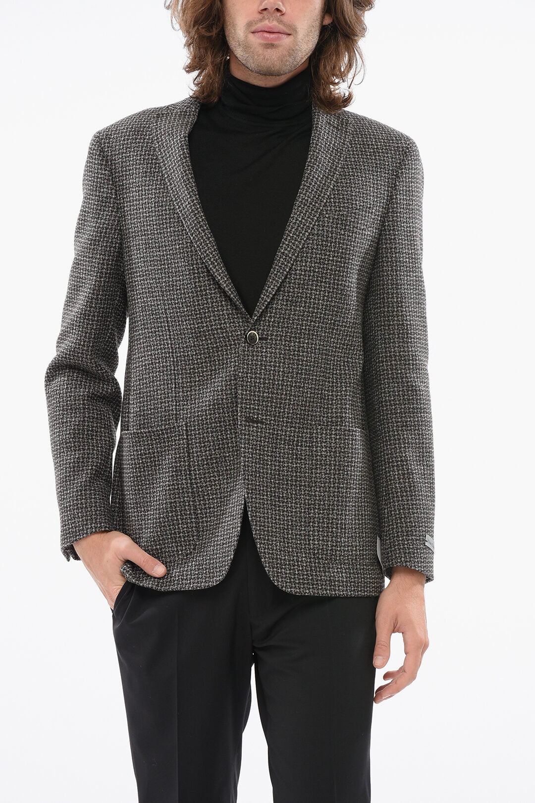 Nino Danieli 2470~Checked Blazer with Patch Pockets