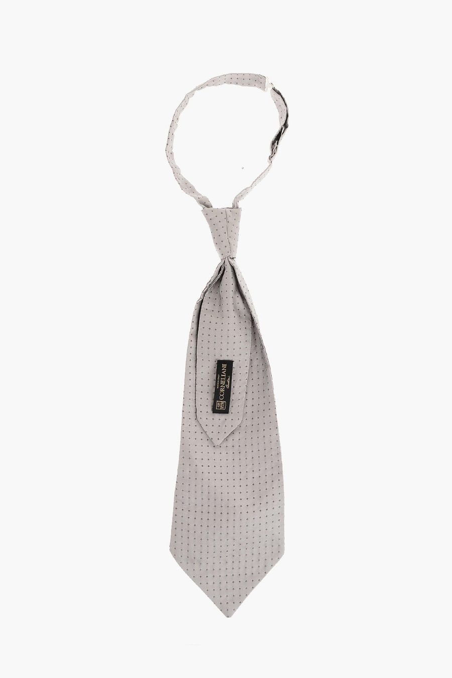 Corneliani 2470~Checked Silk Ascot Tie, view 3
