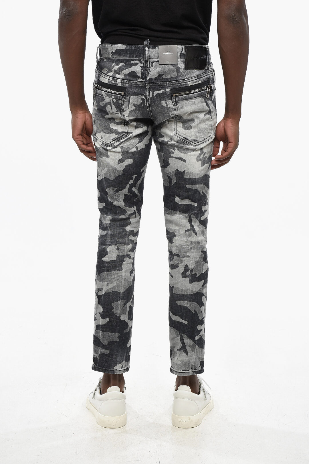 Dsquared2 2470~Denim Stretch Jeans SKATER with Camouflage Pattern 15cm, view 2