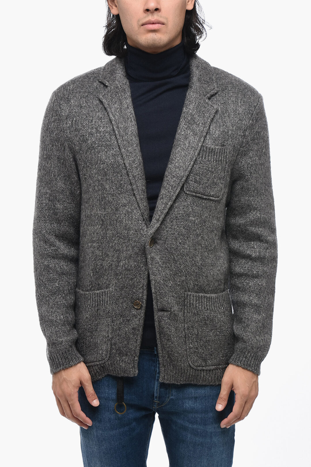 Sunhouse 2470~Knit Blazer with Horn Buttons