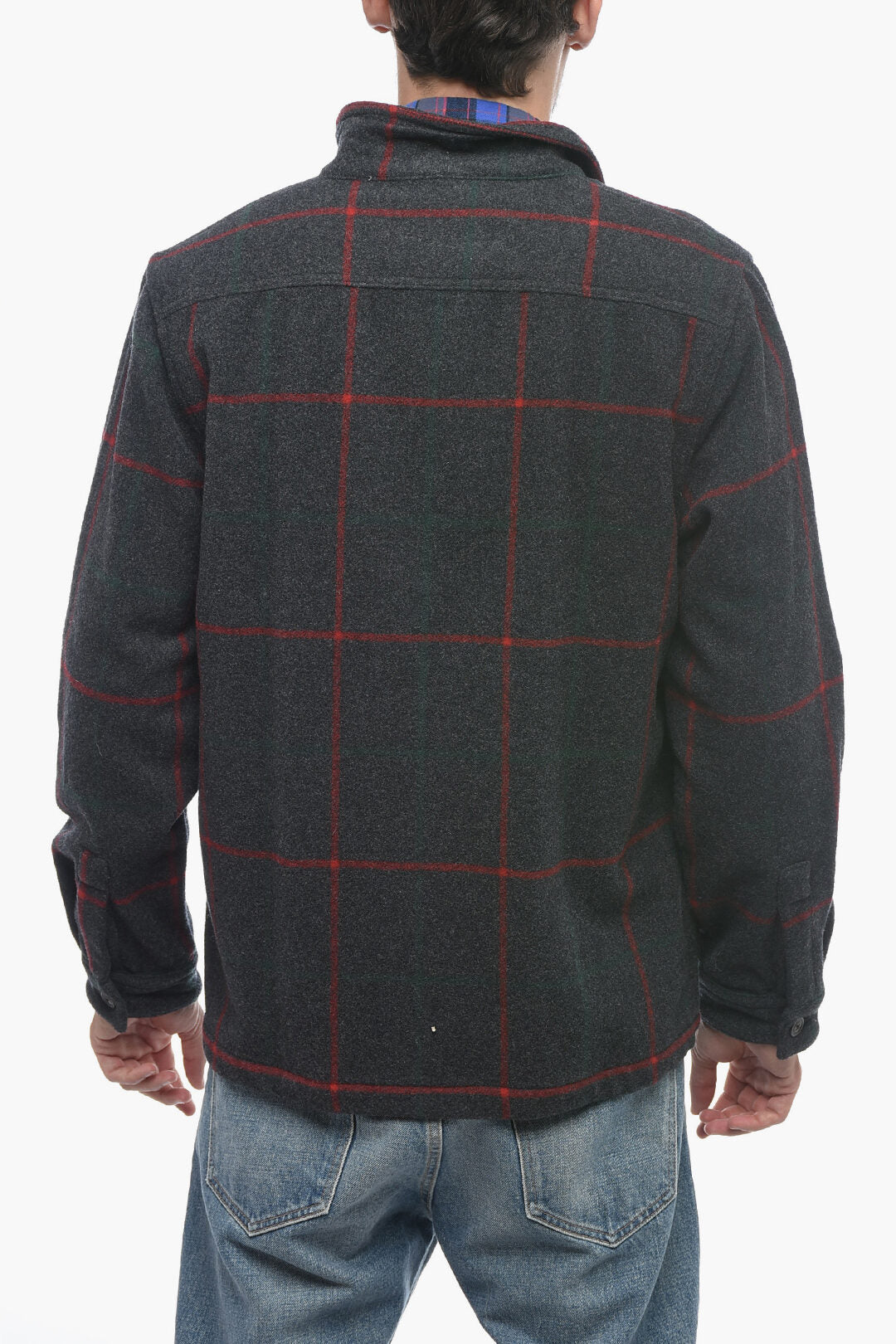 Woolrich 2470~Overshirt MALONE Wool-Blend Checked, view 2