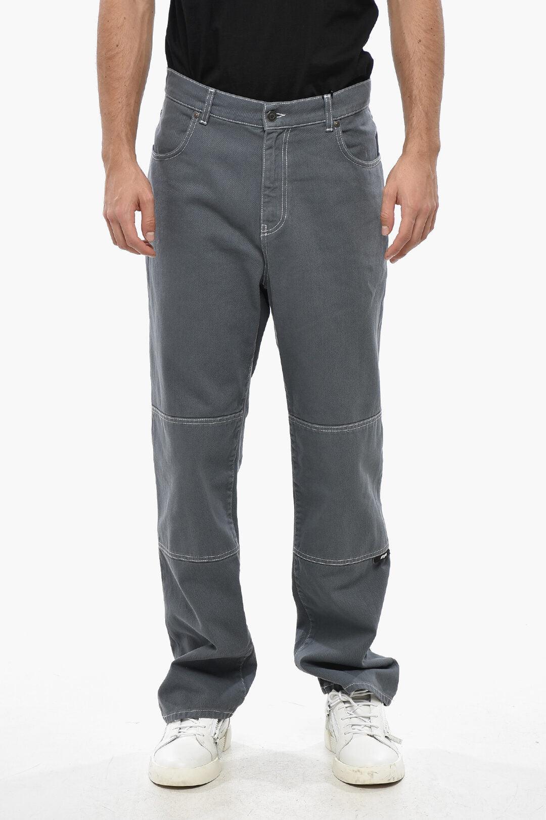 MSGM 2470~Regular-Fit Jeans with Printed Logo 21cm