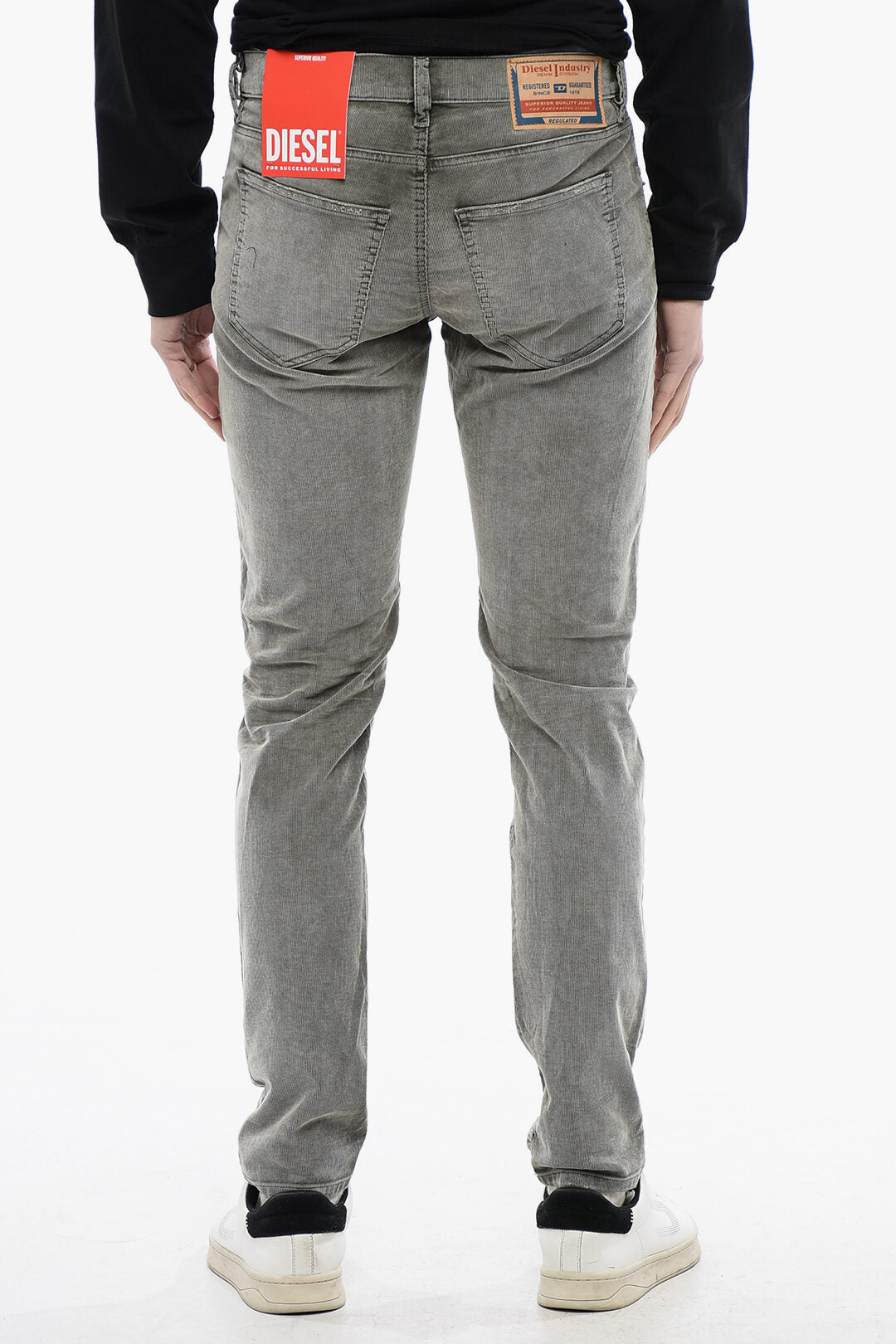 Diesel 2470~Ribbed Velour Slim Fit Trousers 2019 D-STRUKT Low Rise, view 2