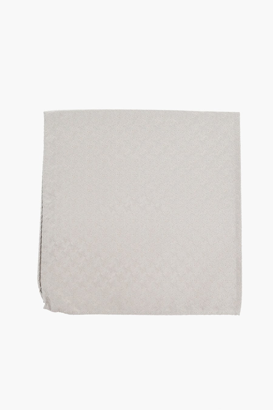 Corneliani 2470~Solid Silk Pocket Square with Micro Motifs
