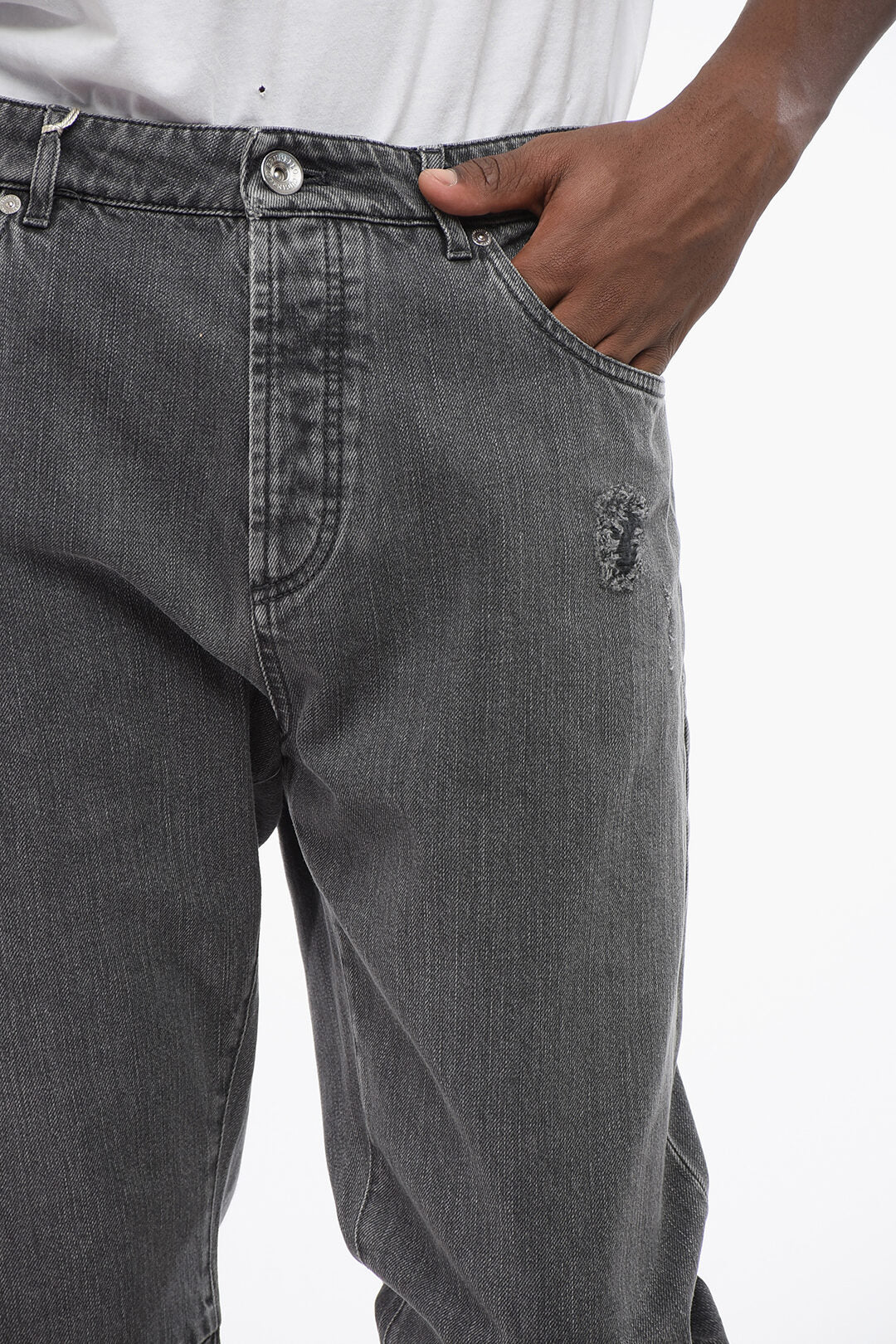 Brunello Cucinelli 2470~Stone-Washed Slim-Fit Jeans 16cm