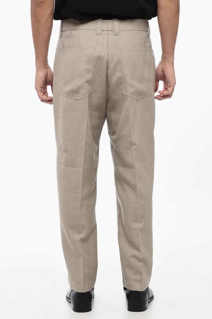AllSaints 2470~THIRTY TWO Pinstriped Trousers ANACO with Belt Loops, view 2