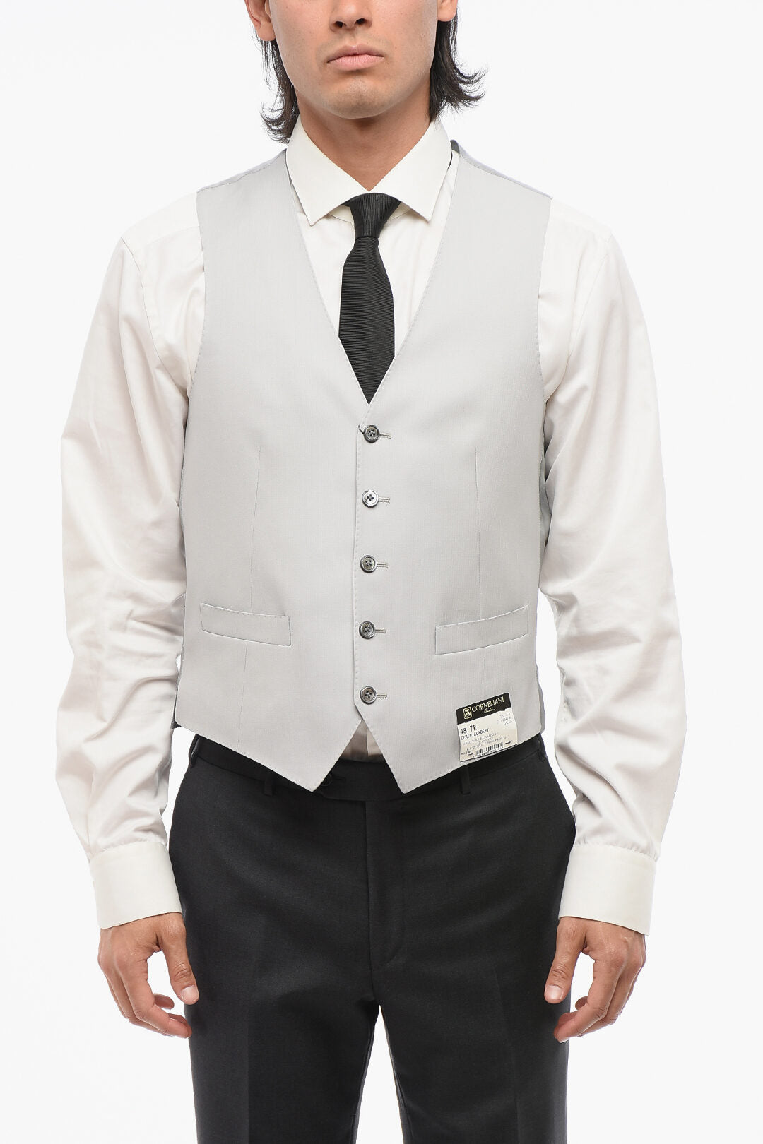 Corneliani 2470~Wool 5-Button Waistcoat ACADEMY With Jetted Pockets