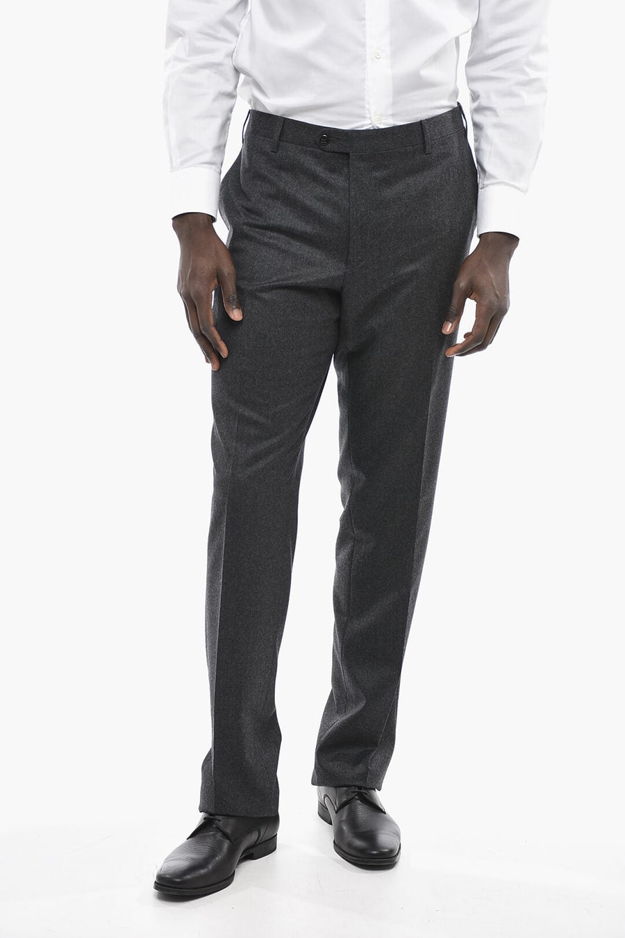 Corneliani 2470~Wool Straight-Fit Trousers