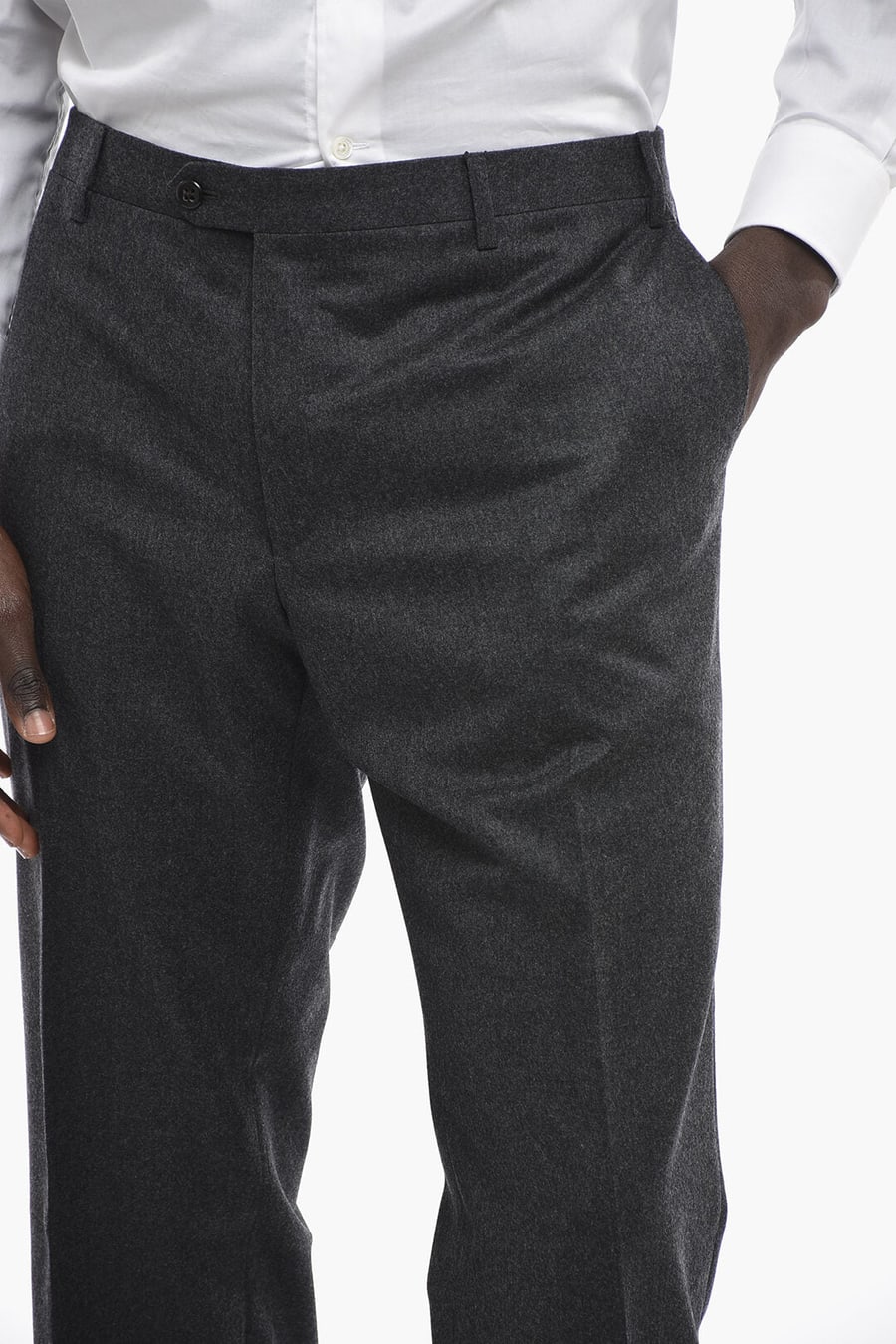 Corneliani 2470~Wool Straight-Fit Trousers, view 2