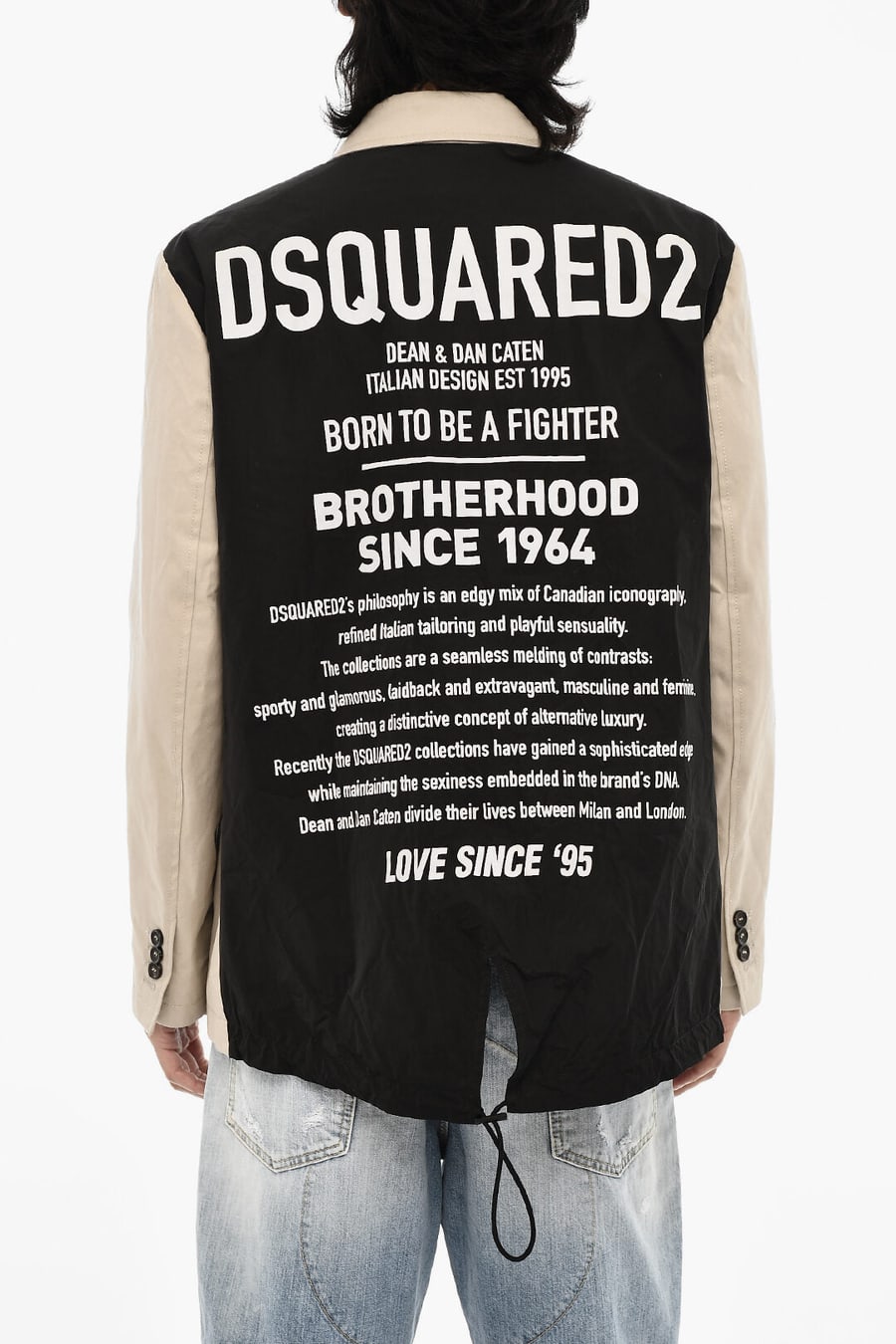 Dsquared2 2500~3-Button Wool-Blend Blazer with Zip and Flap Pockets