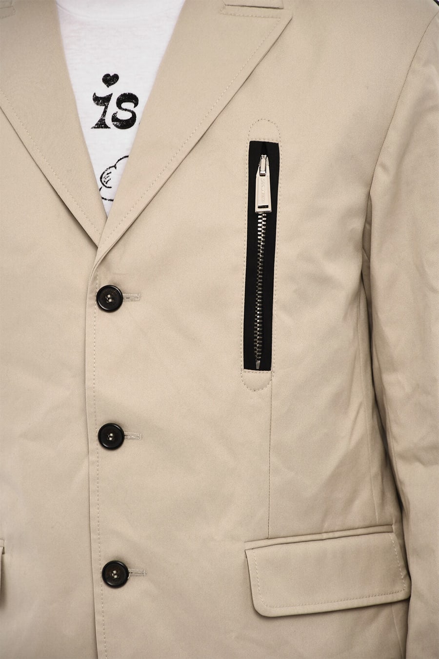 Dsquared2 2500~3-Button Wool-Blend Blazer with Zip and Flap Pockets, view 2