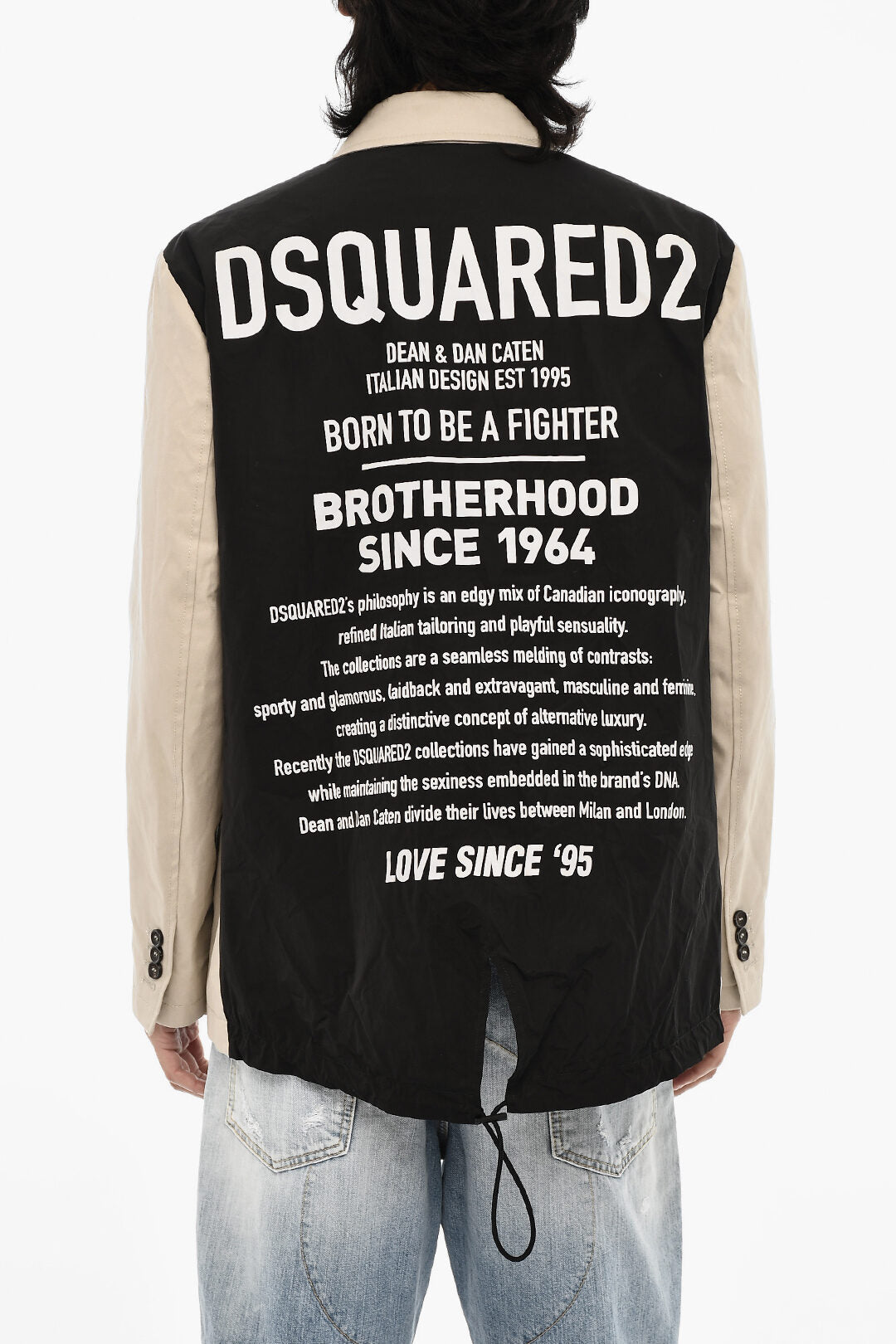 Dsquared2 2500~3-Button Wool-Blend Blazer with Zip and Flap Pockets