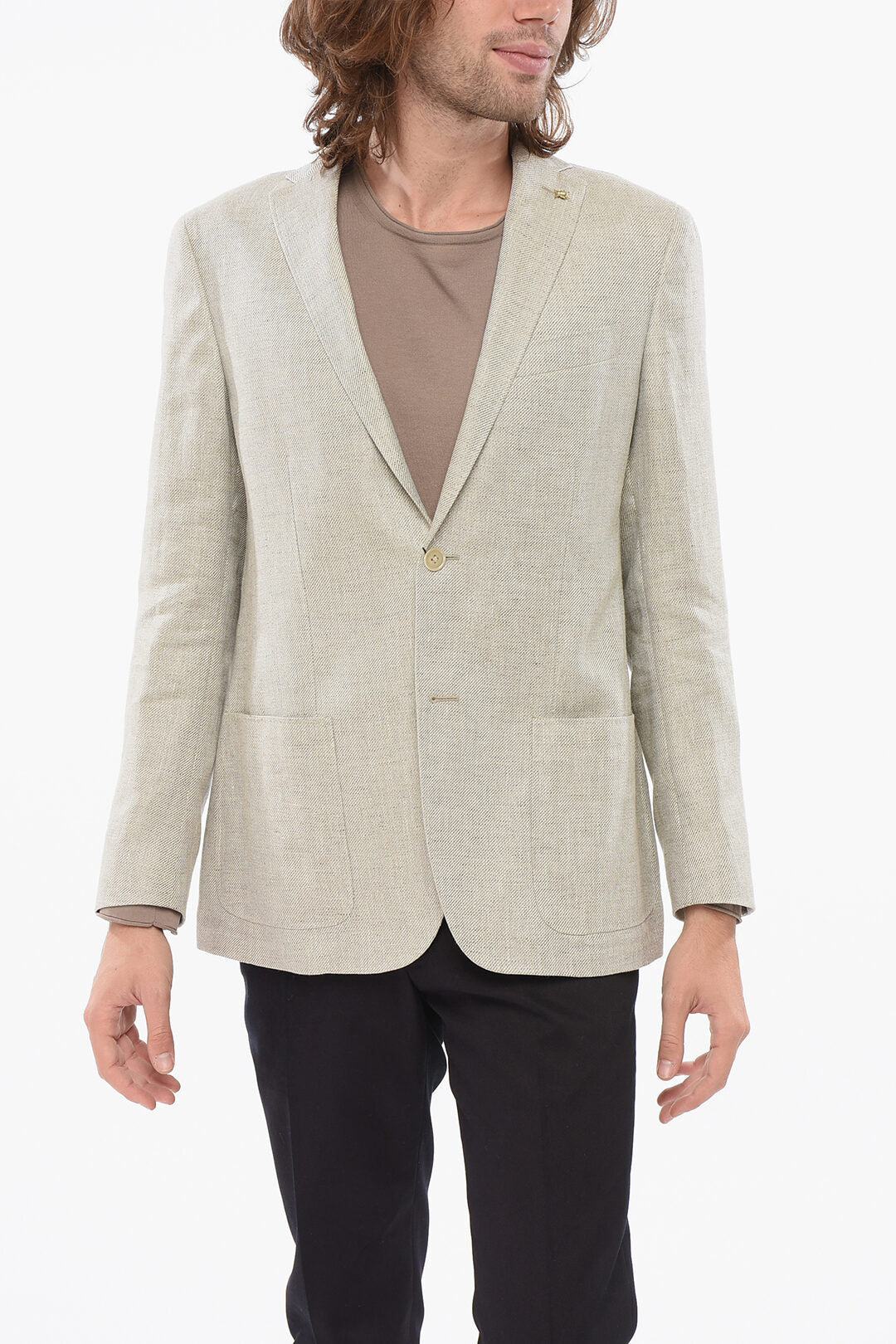 Corneliani 2500~CC Collection Linen-Blend Blazer RIGHT with Irregular Texture
