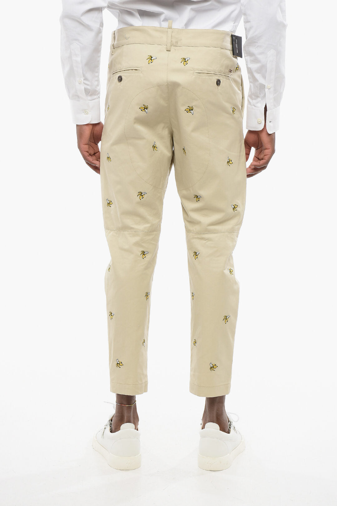 Dsquared2 2500~Cotton Chino Pants BANANA with All-Over Embroidery, view 2