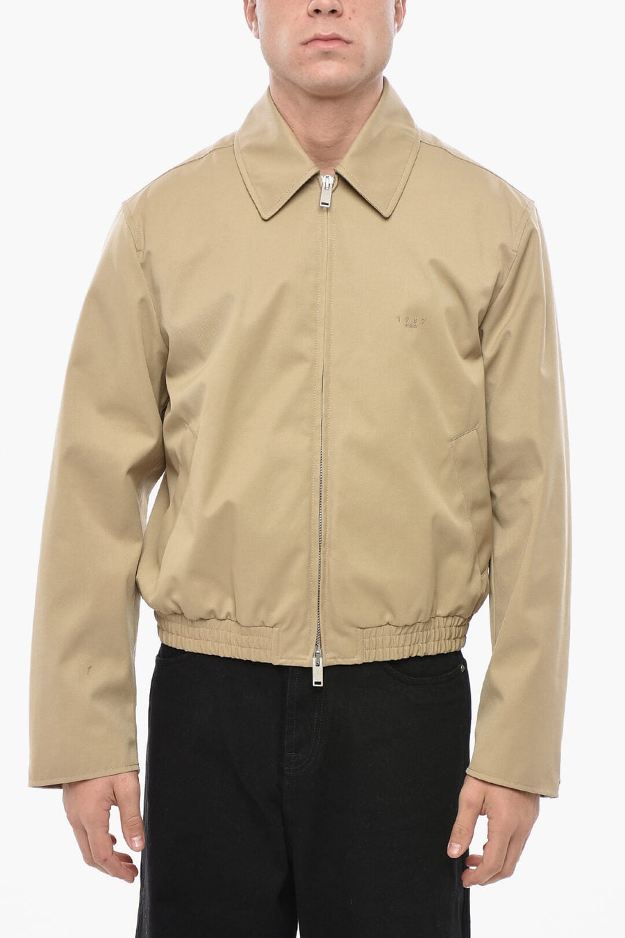 1989 Studio 2500~Lightweight Solid-Color Jacket with Embroidered Logo