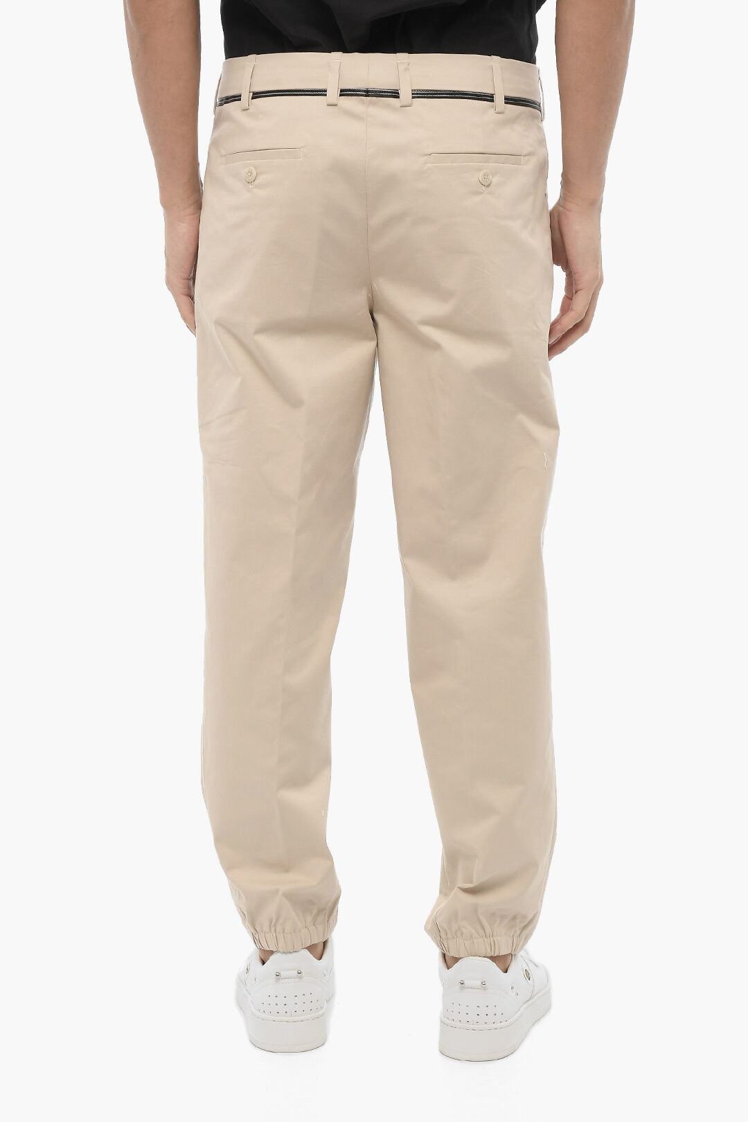 Neil Barrett 2500~Slim Fit Regular-Waist Trousers with Belt Loops, view 2