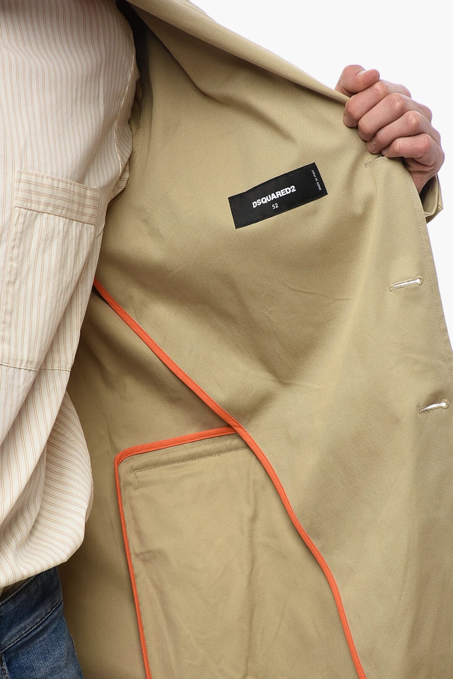 Dsquared2 2500~Unlined Coat With Flap Pockets, view 5