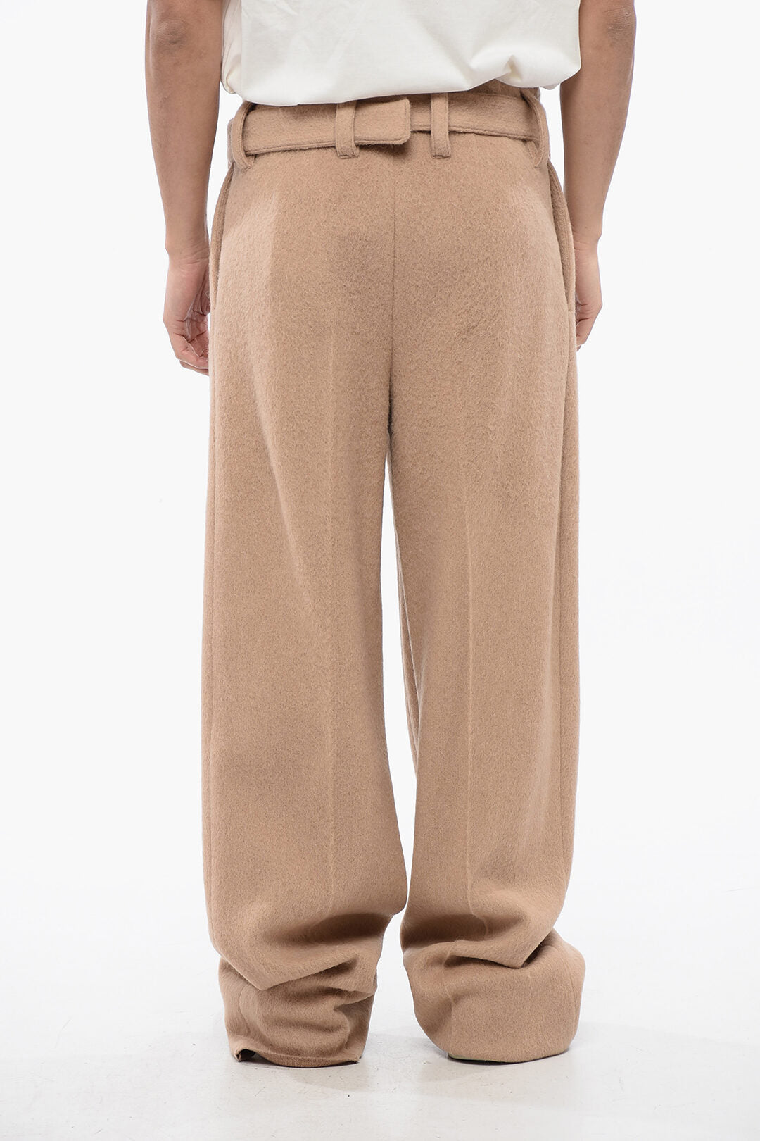 Jil Sander 2500~Wool Trousers with Belt and Pleats, view 2