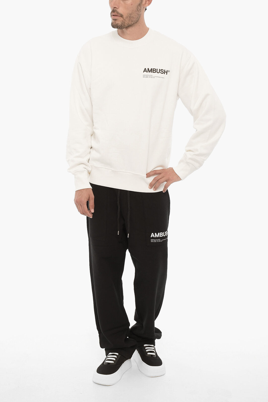 Ambush 2550~Brushed Cotton Crewneck Sweatshirt WORKSHOP