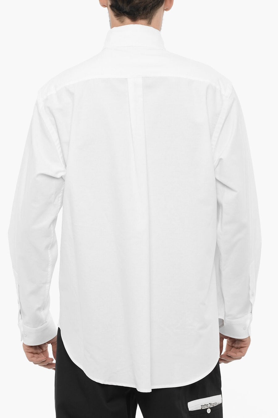 Palm Angels 2550~Button-Down Cotton Piqué Shirt with Chest Pocket
