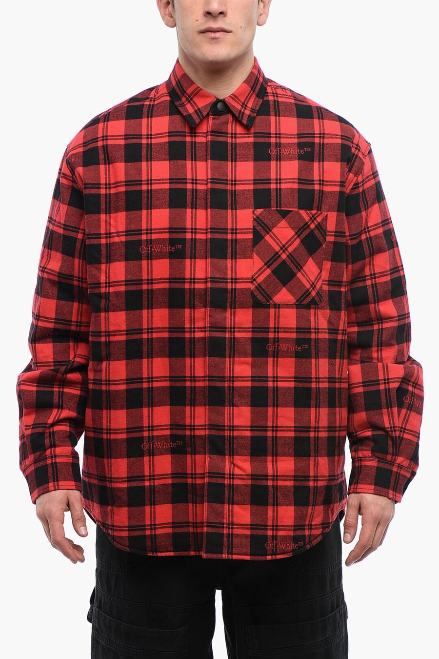 Off-White 2550~Checked Flannel-Lined Overshirt