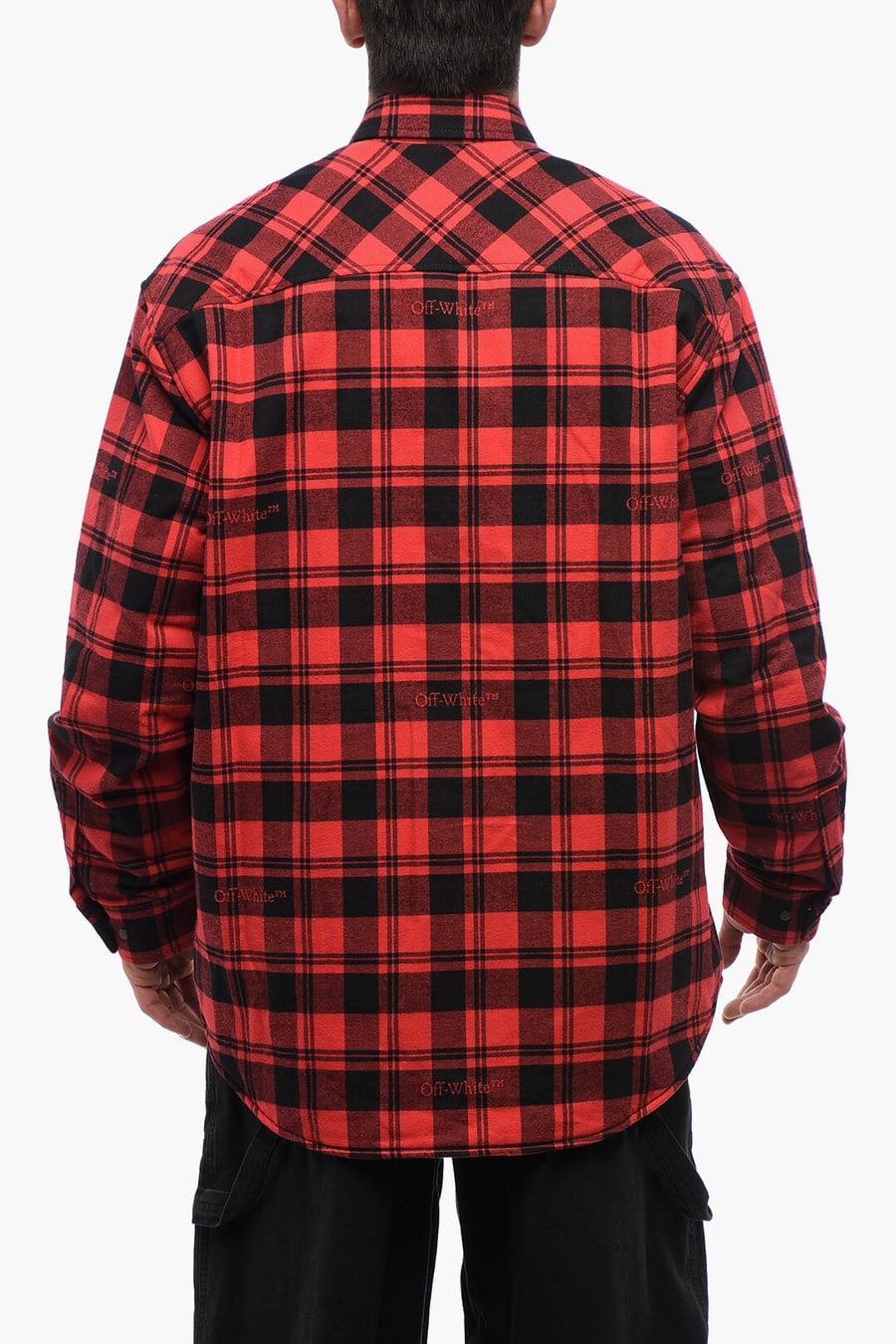 Off-White 2550~Checked Flannel-Lined Overshirt, view 2