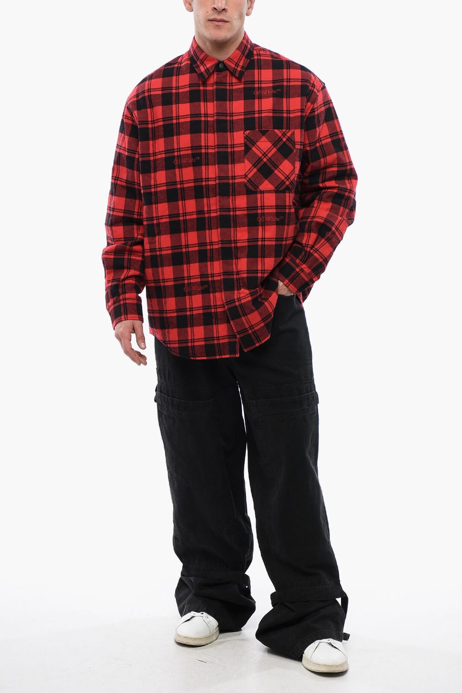 Off-White 2550~Checked Flannel-Lined Overshirt, view 4