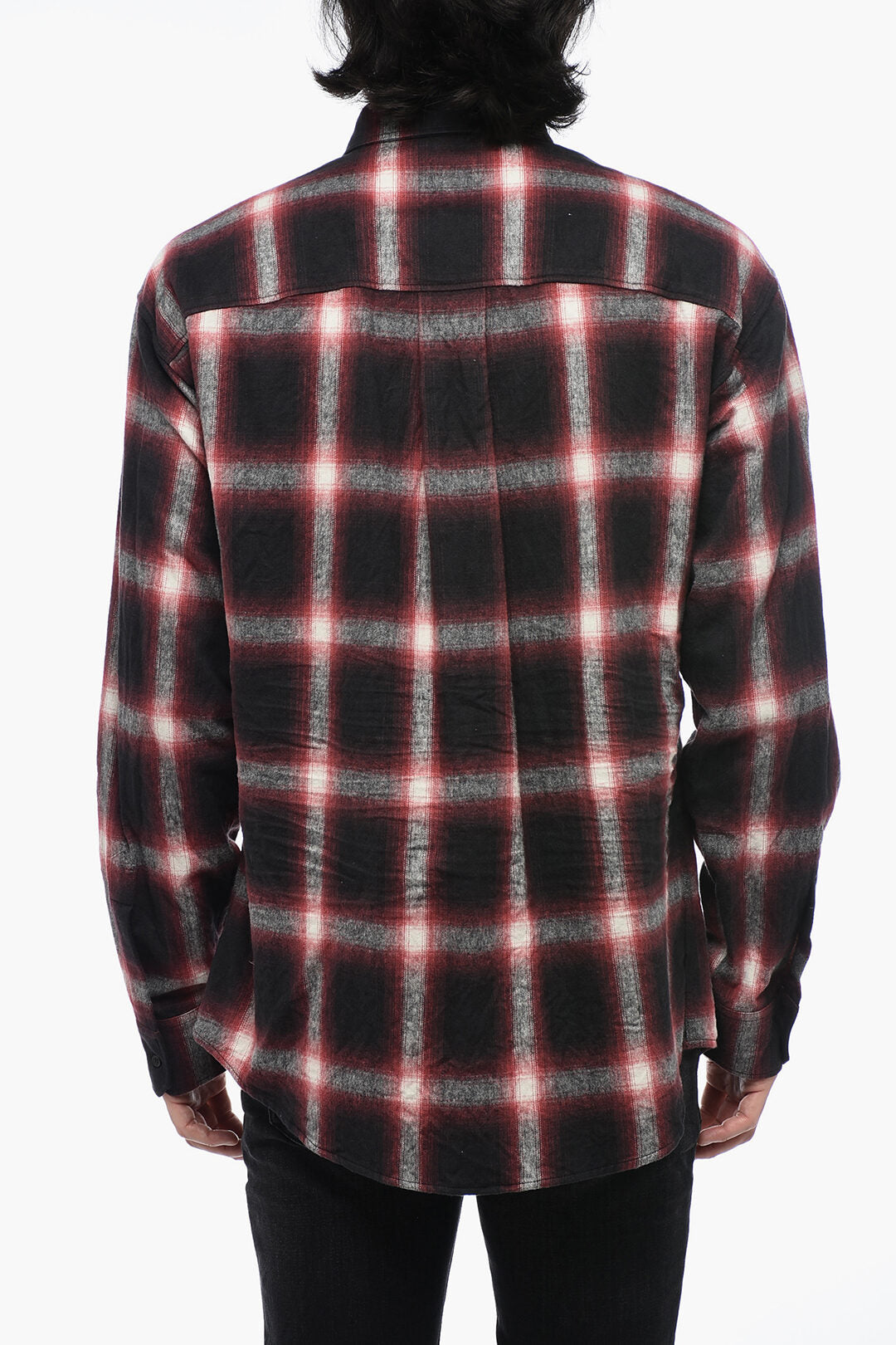 Dsquared2 2550~Flannel Shirt with Lettering Print, view 2