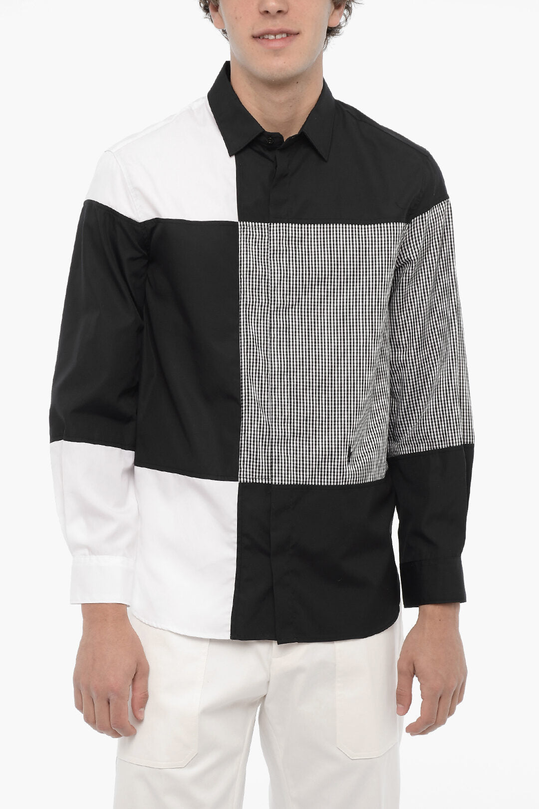 Neil Barrett 2550~Patchwork Cotton Shirt