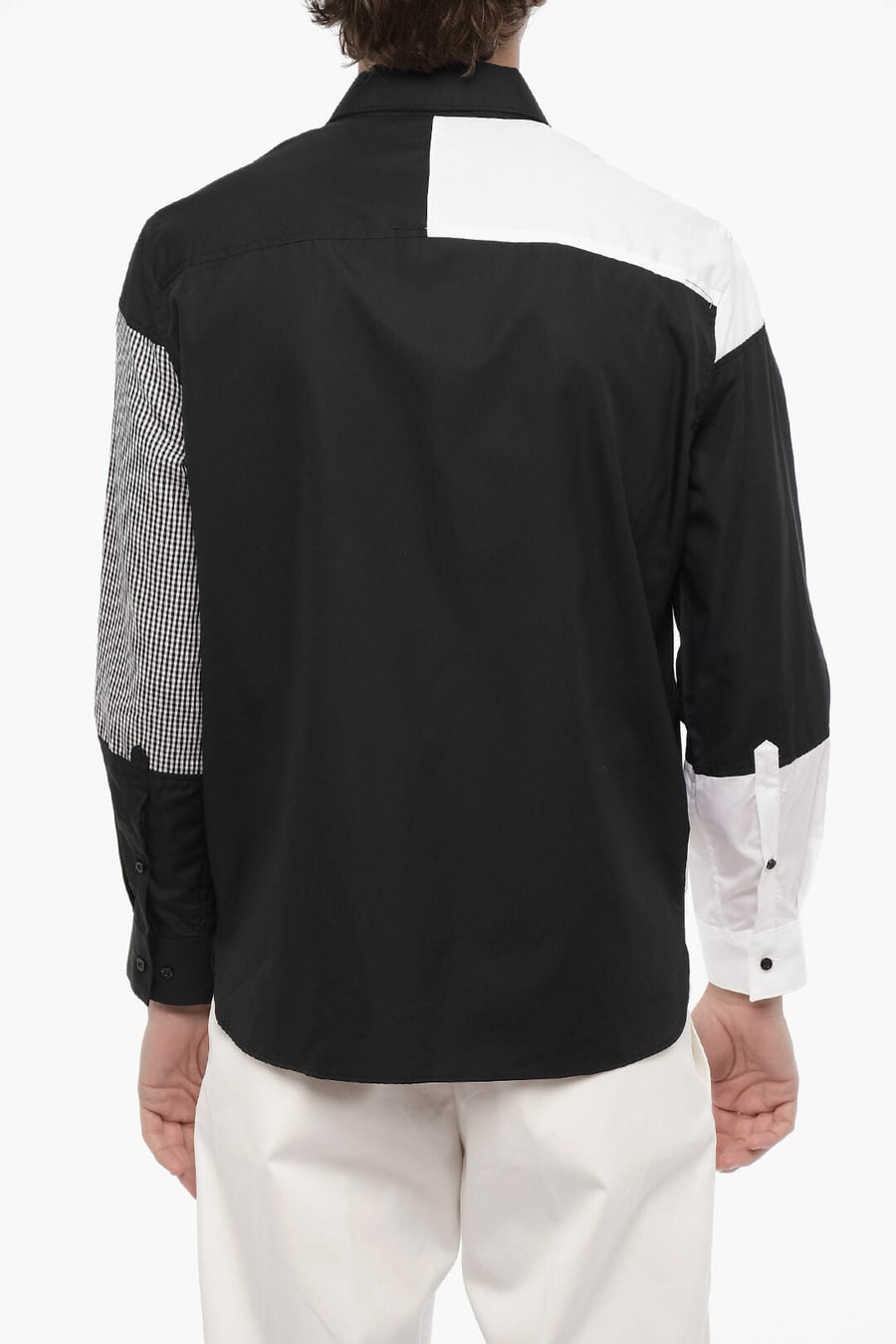 Neil Barrett 2550~Patchwork Cotton Shirt, view 2
