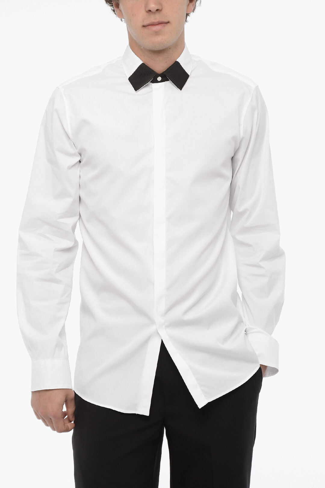 Neil Barrett 2550~Poplin DI Cotton Loose-Fit Shirt