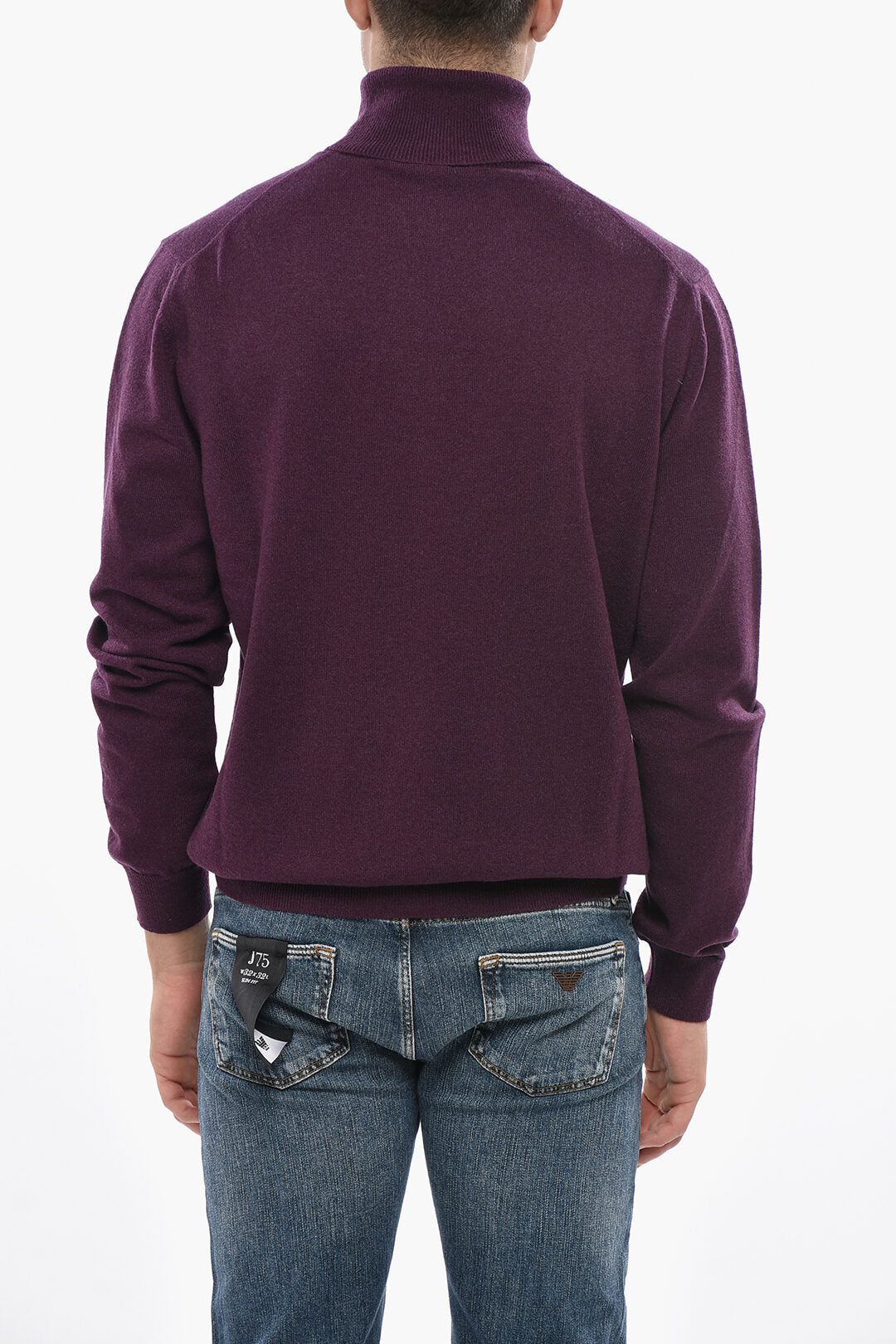 Malo 2550~Pure Cashmere Turtleneck Sweater, view 2