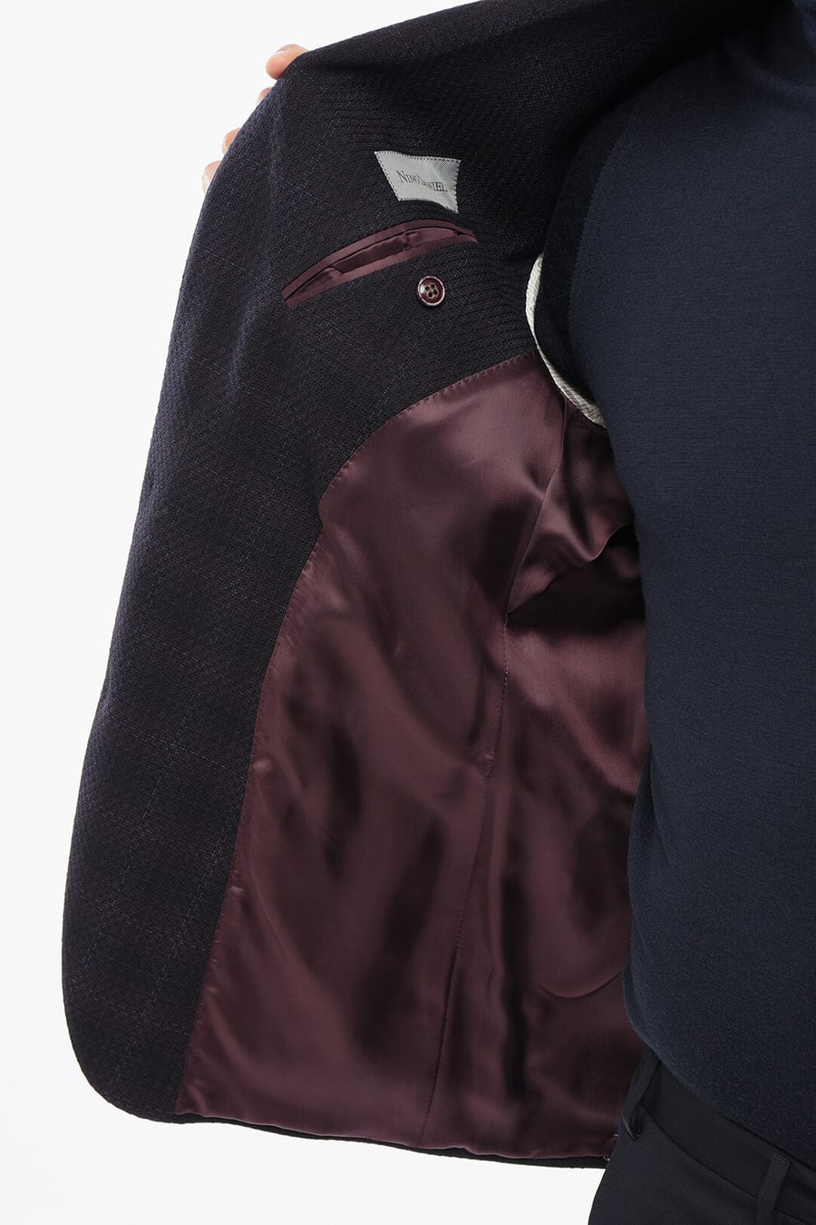 Nino Danieli 2550~Virgin Wool Blazer with Checked Pattern, view 5