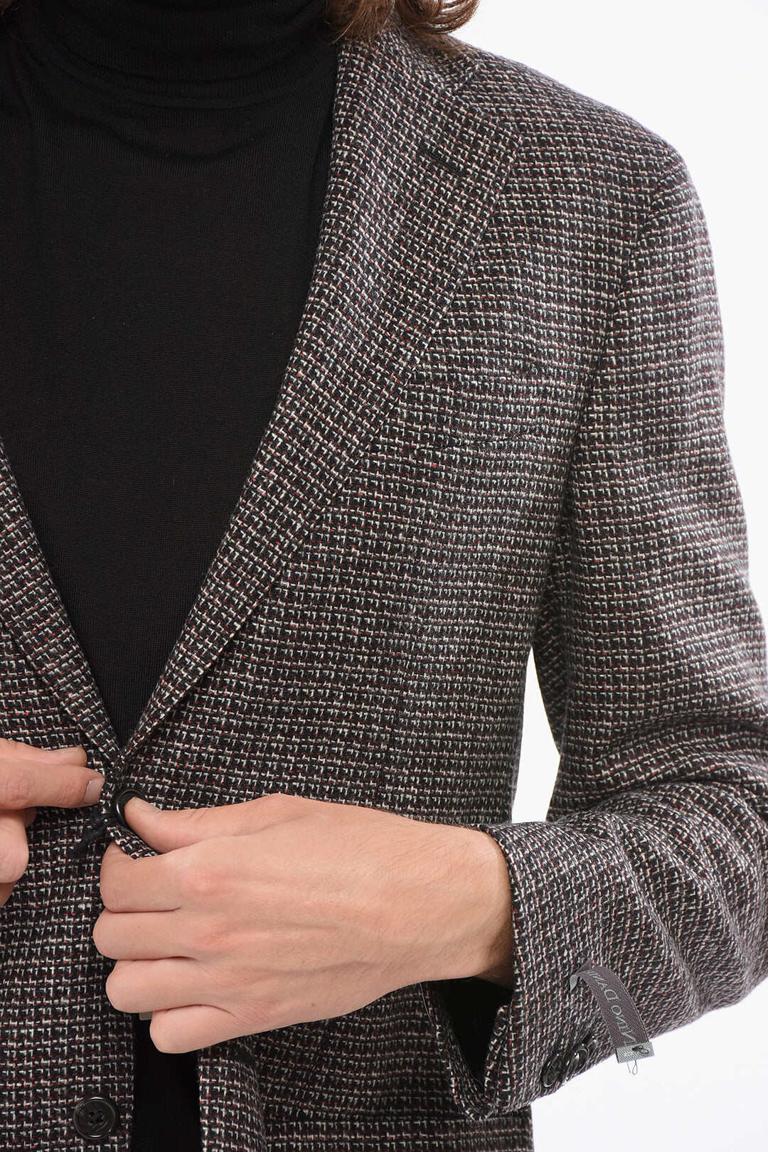 Nino Danieli 2550~Virgin Wool Blazer with Geometric Pattern