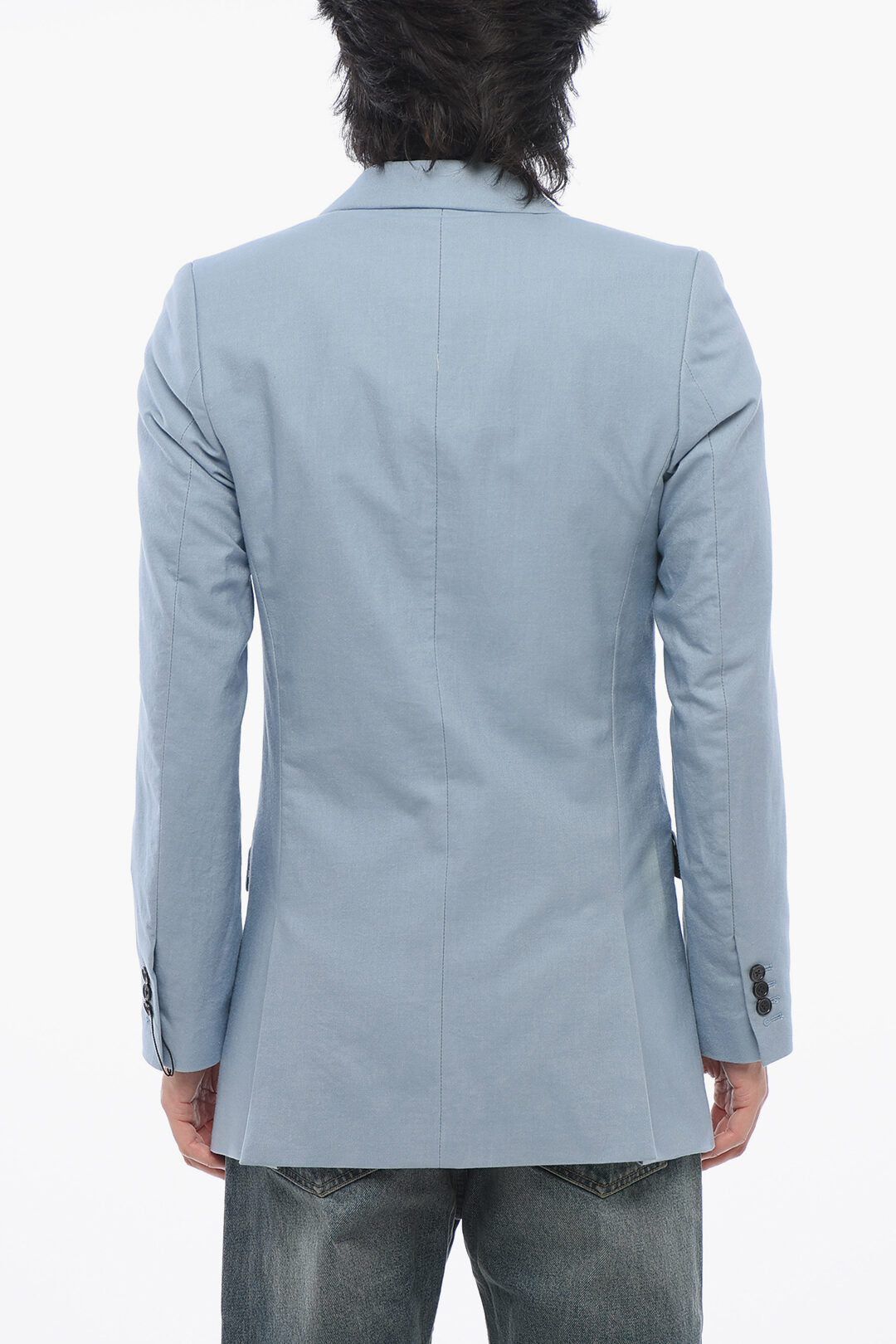 Viktor & Rolf 2750~Slim Fit Cotton Twill Blazer with Flap Pockets, view 2
