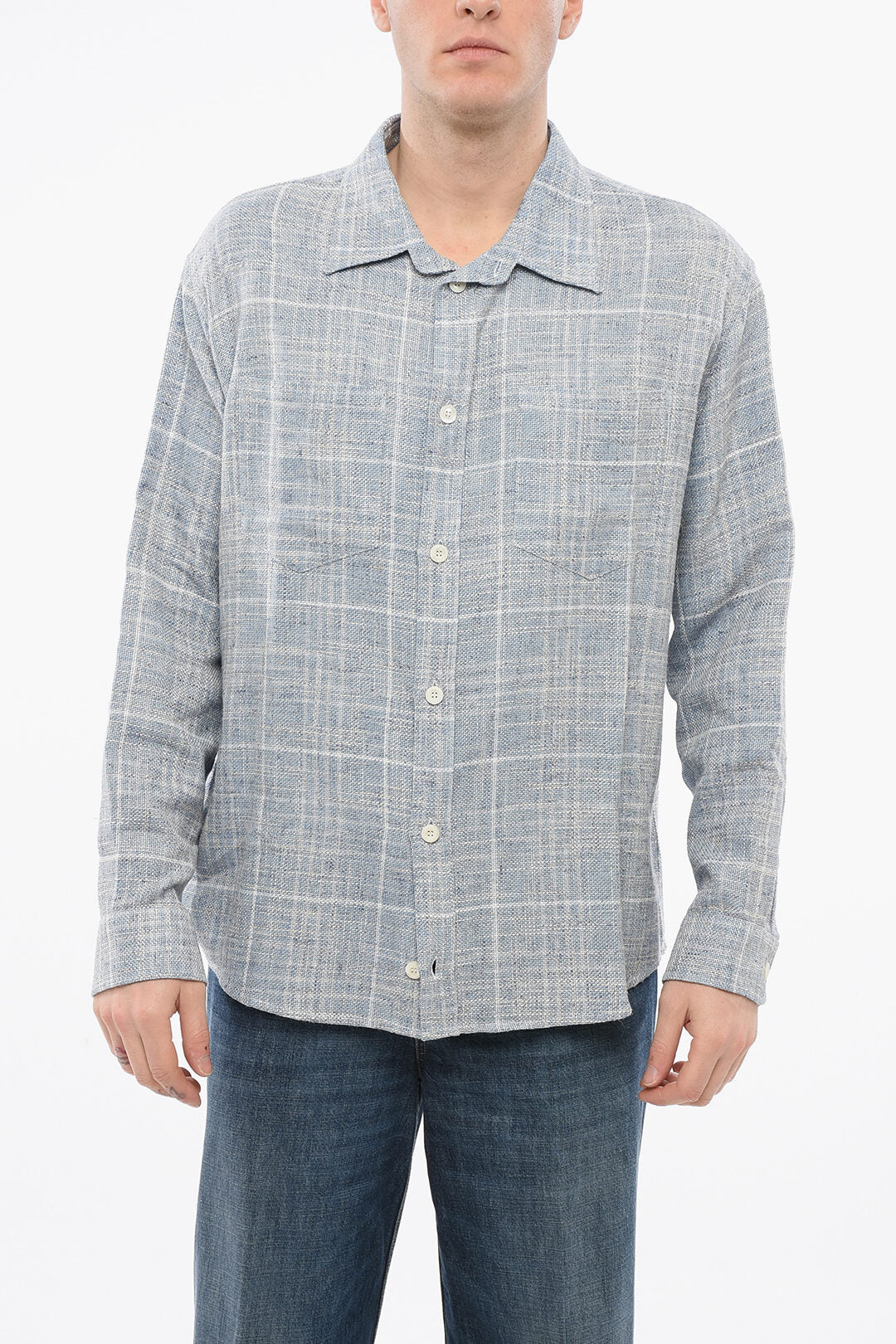 1989 Studio 2750~Tweed Shirt with Printed Logo on Back