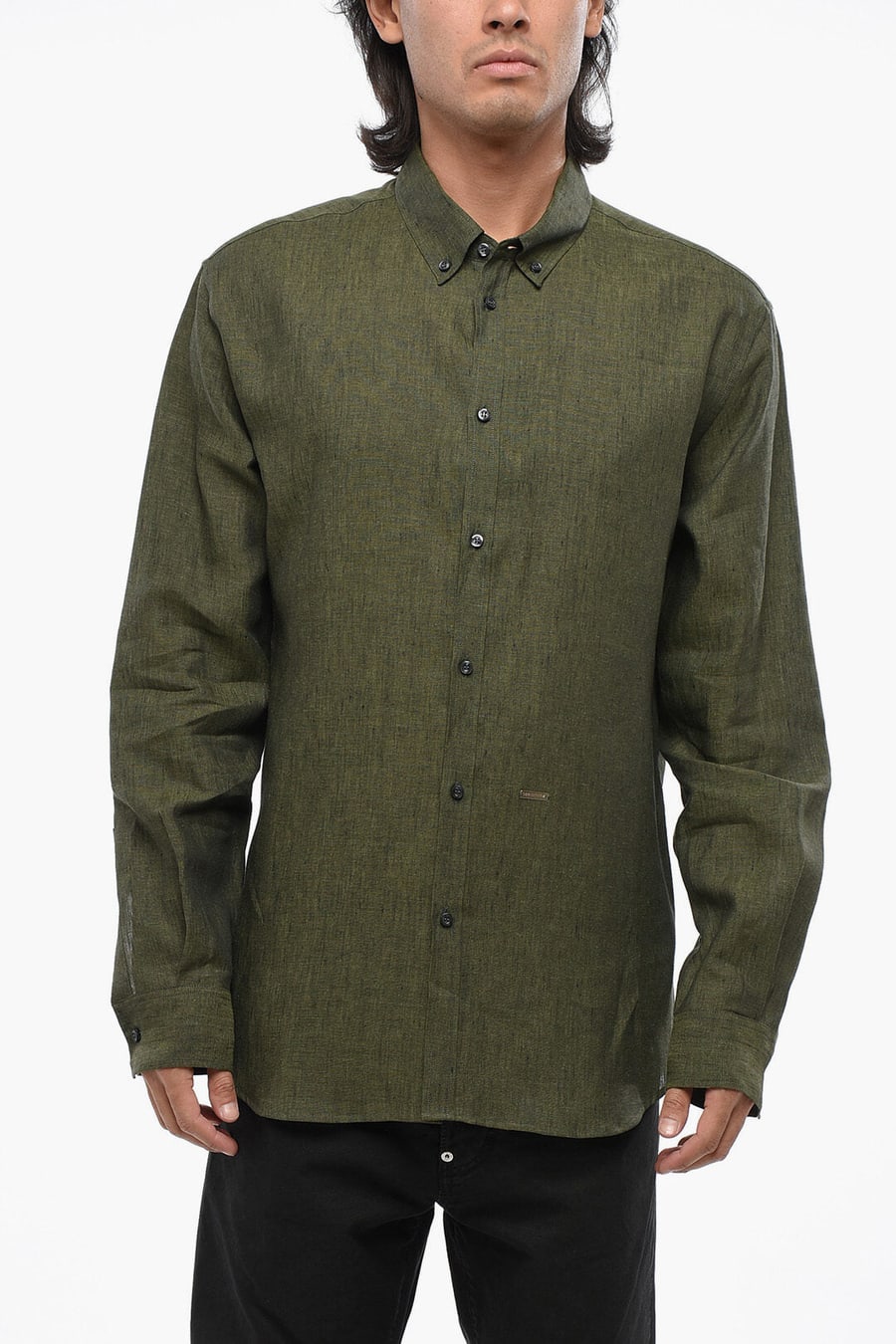 Dsquared2 2800~Button-Down Linen Shirt
