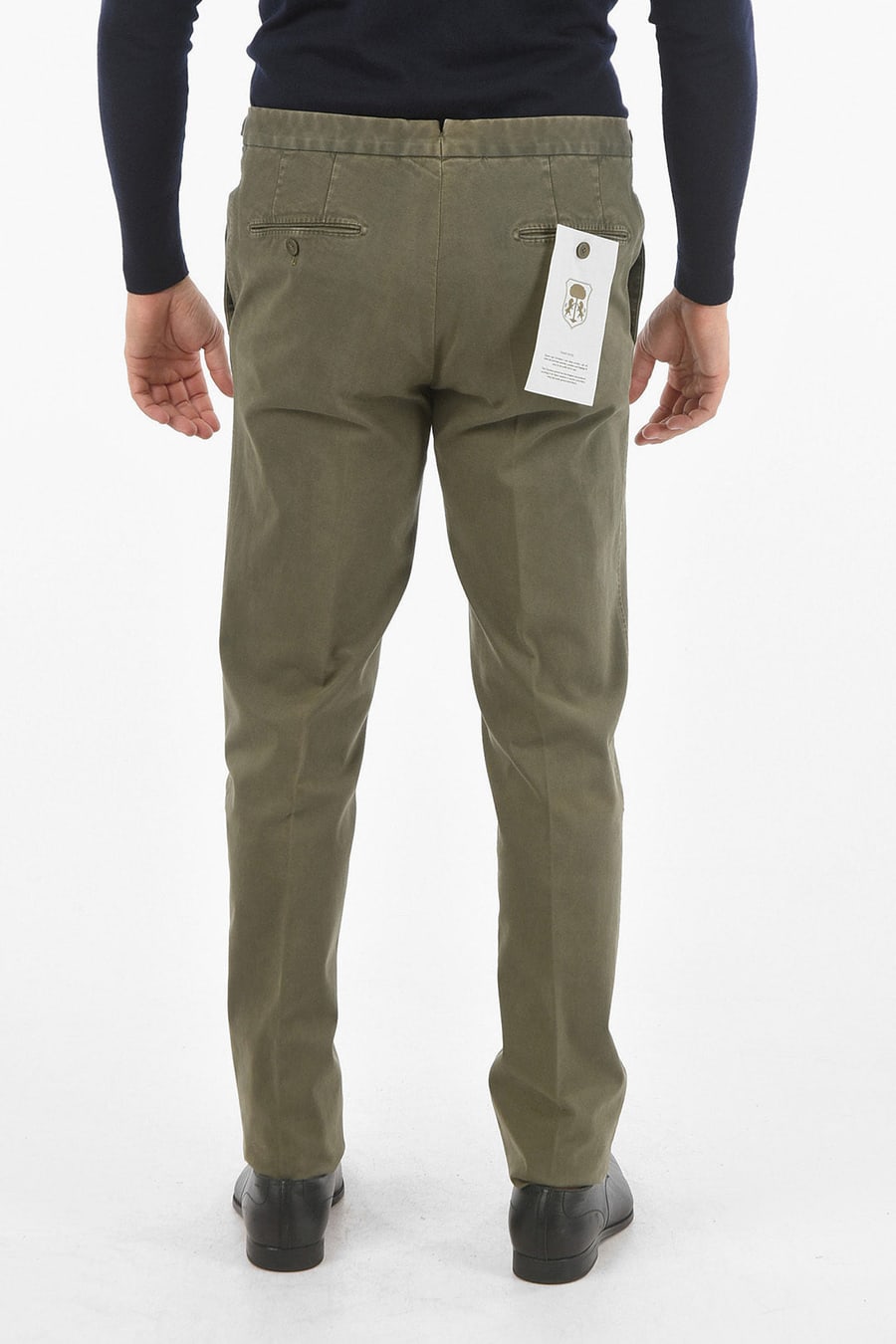 Corneliani 2800~ID Stretch Cotton Chino Pants HAND-DYED