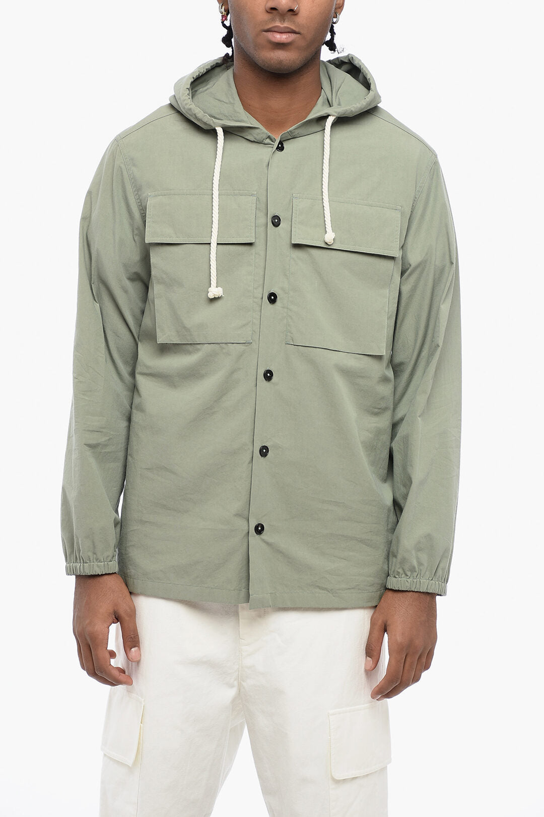 Jil Sander 2800~Saharan Cotton Shirt with Hood