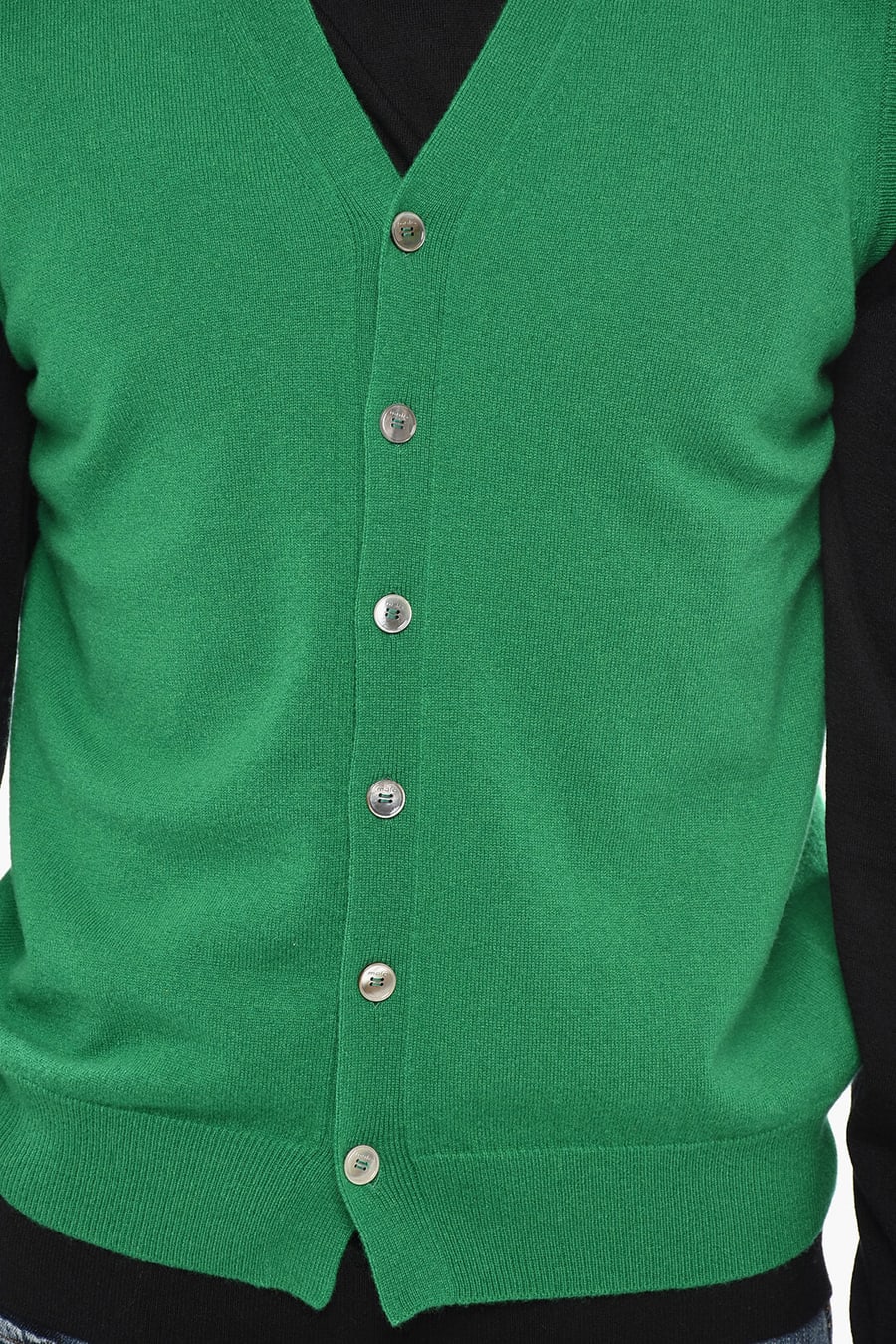 Malo 2850~Cashmere Sleeveless Sweater with Front Buttoning, view 3