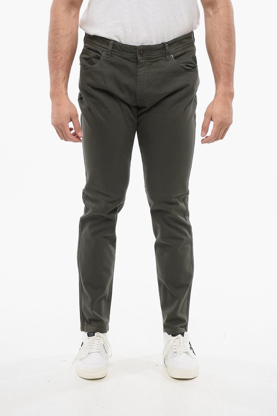 Corneliani 2850~CC COLLECTION Cotton 5-Pocket Trousers