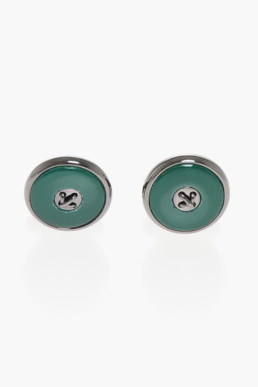 Corneliani 2850~Enamelled Brass Cufflinks BUTTON