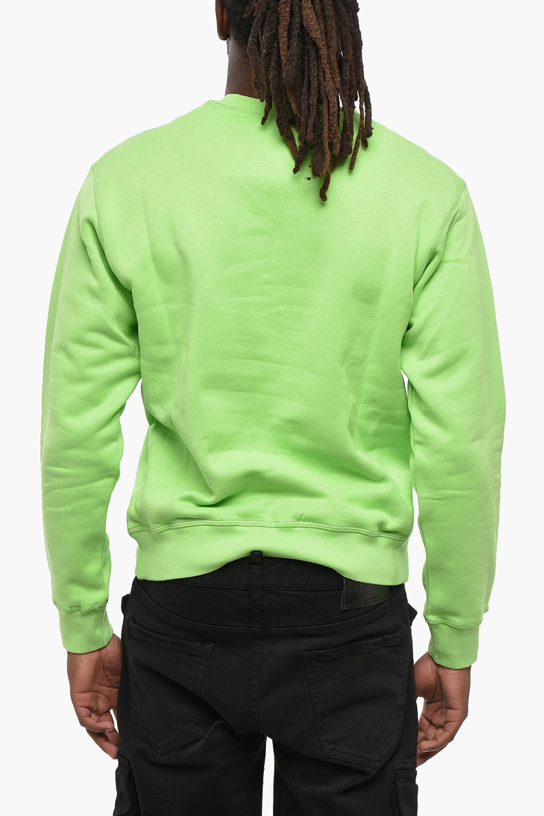 Dsquared2 2850~ICON Cotton Fleece Crewneck Sweatshirt COOL FIT with Printed Logo, view 2